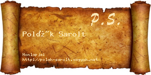 Polák Sarolt névjegykártya